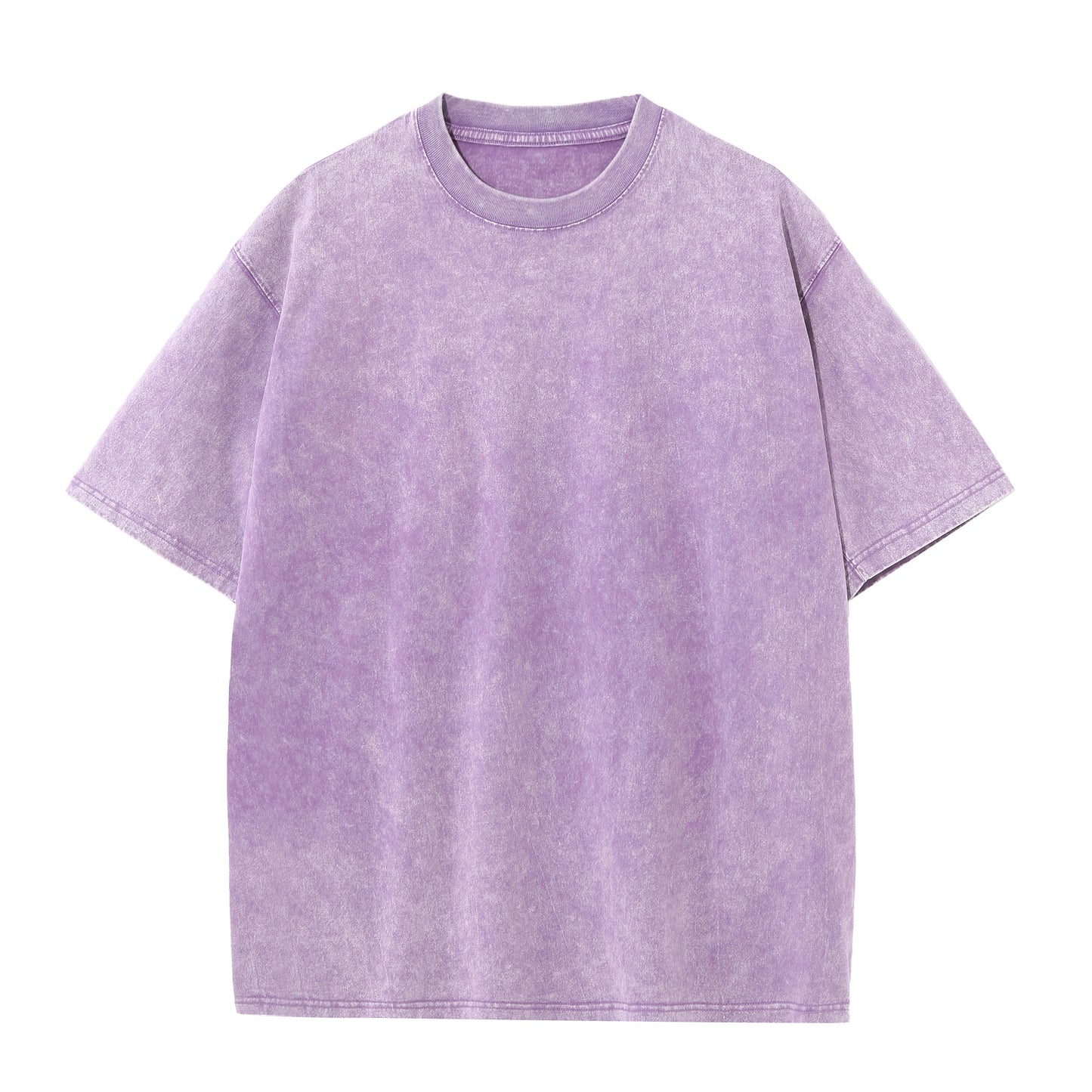 Camiseta de verano para hombre, 100% algodón, retro, hombro caído, color liso, holgada, informal, transpirable, casual