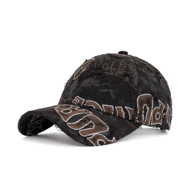 FS Fashion Brown Letter Baseball Cap for Men, Women's Luxury Hat, Casual Trucker Cap, Hip-Hop Streetwear Caps, Women's Cap