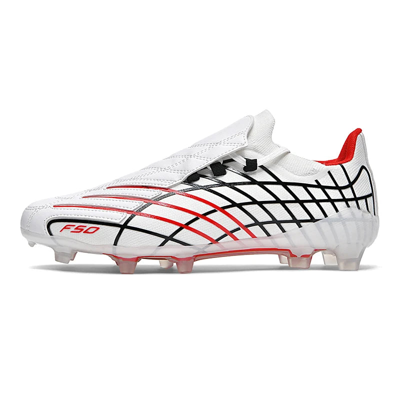 pscownlg Chaussures de Football FG Homme Microfibre Montantes — Crampons Longs, Match & Extérieur EU 34–46