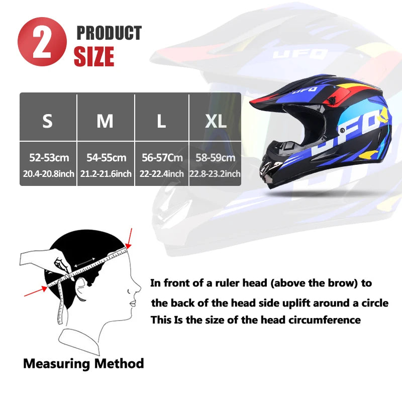 Casque Moto Motocross Enfants Tout-Terrain — Professionnel Lunettes Cadeau