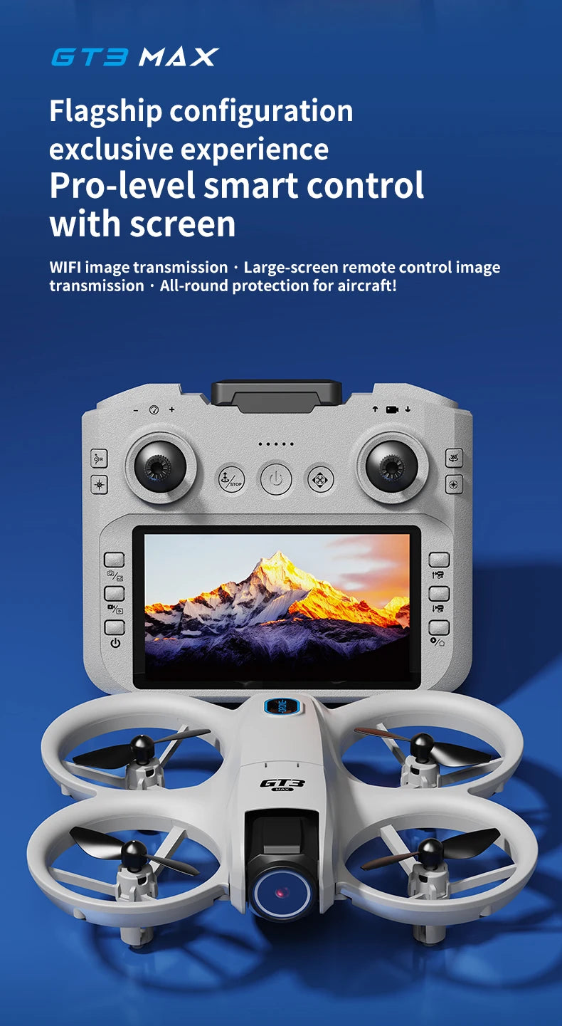 Drone 8K HD grand écran — positionnement flux optique, moteur brushless, évitement intelligent d'obstacles