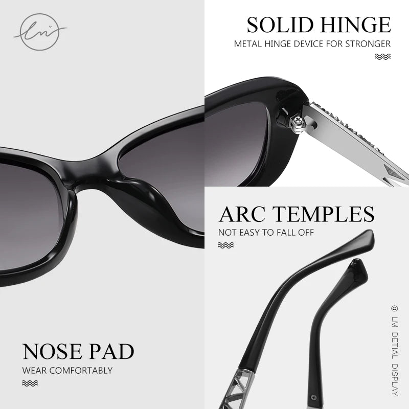 LM 2024 gafas de sol de mujer con lentes degradadas polarizadas, diseño de lujo para damas, elegantes, UV400, gafas de moda, Lunette De Soleil Femme