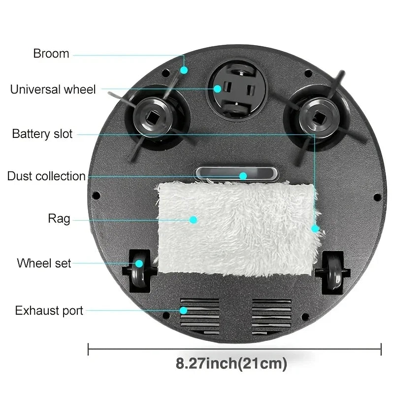 Nouveau robot aspirateur intelligent 3-en-1 2026, puissance d'aspiration 4000 Pa, machine de nettoyage domestique entièrement automatique, charge USB, aspirateur intelligent