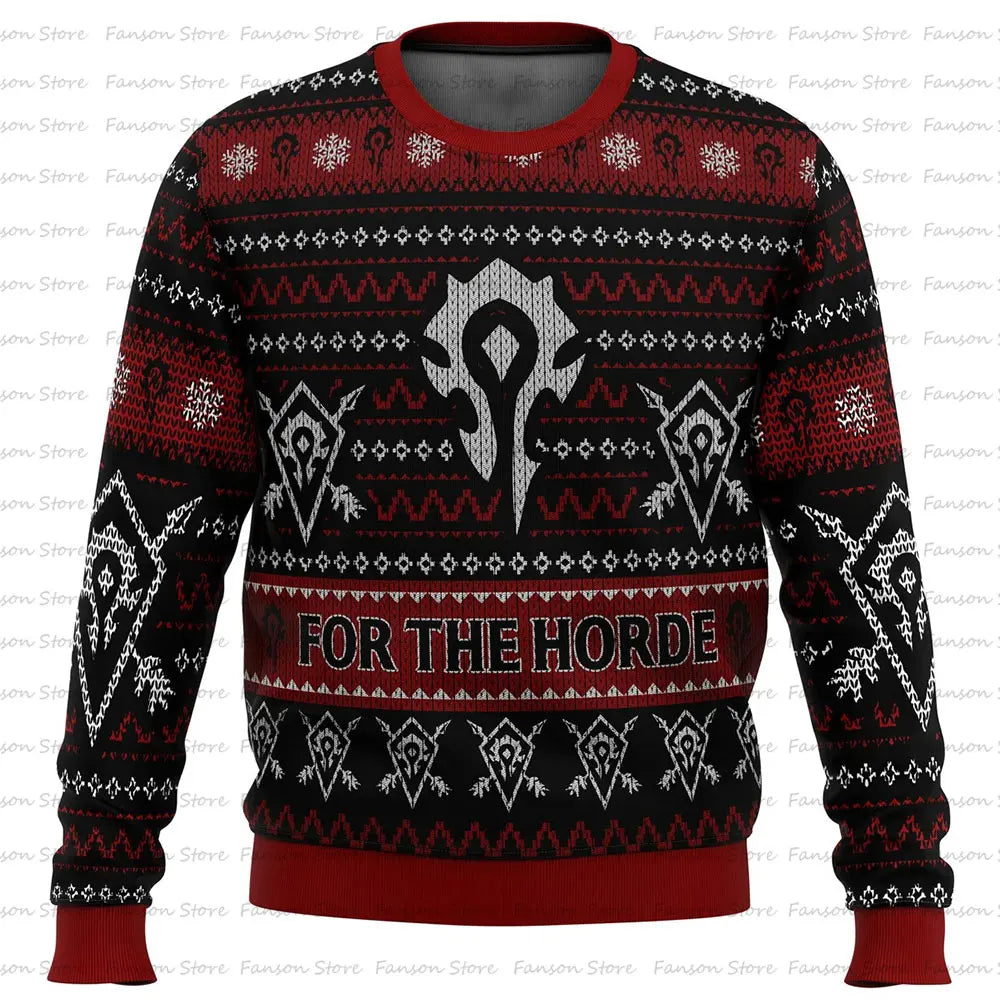 Pull Col Rond Jeu Vidéo Fantasy — Homme Femme Anime Couple Noël