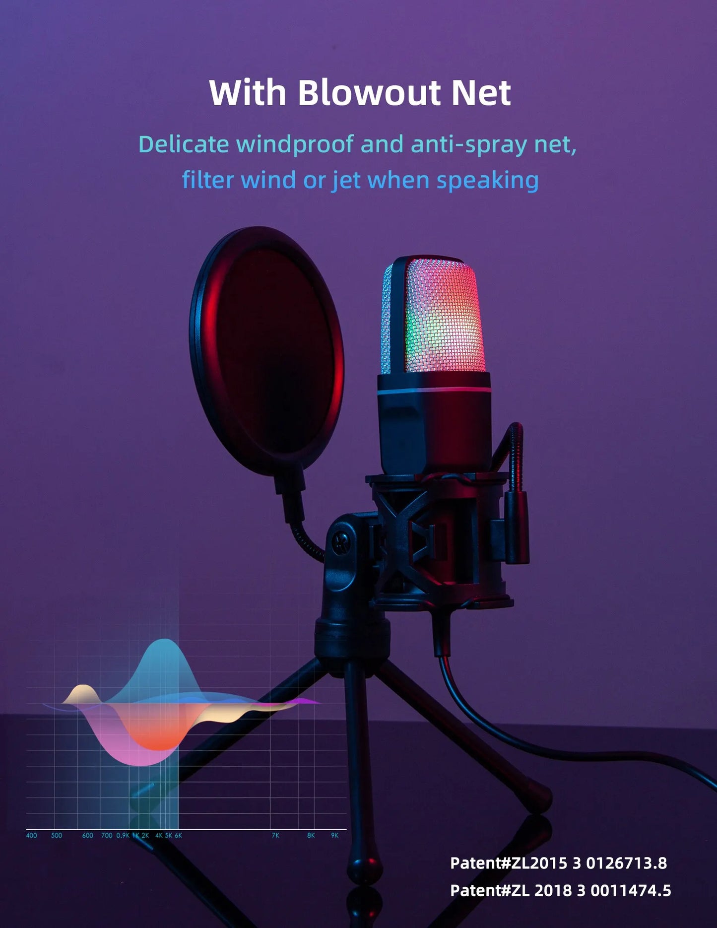 Microphone USB à condensateur pour gaming et podcast – Micro filaire pour PC, streaming et karaoké