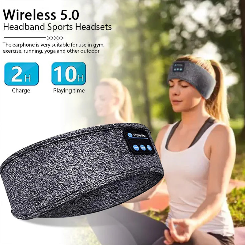 Casque Bluetooth sans fil, bandeau musical, bandeau de sport, bandeau de course, bandeau de fitness, bandeau anti-transpiration, écouteurs, masque de sommeil doux, casque