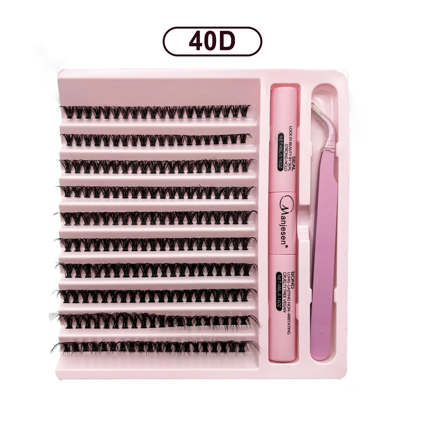 Kit de extensión de pestañas DIY, grupos de pestañas, unión y sellado de pestañas, herramientas de maquillaje para pegar pestañas, accesorios de pegamento, 200 piezas