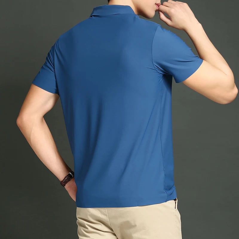 Polo homme 3 boutons décontracté — travail, séchage rapide, manches courtes, golf, grandes tailles