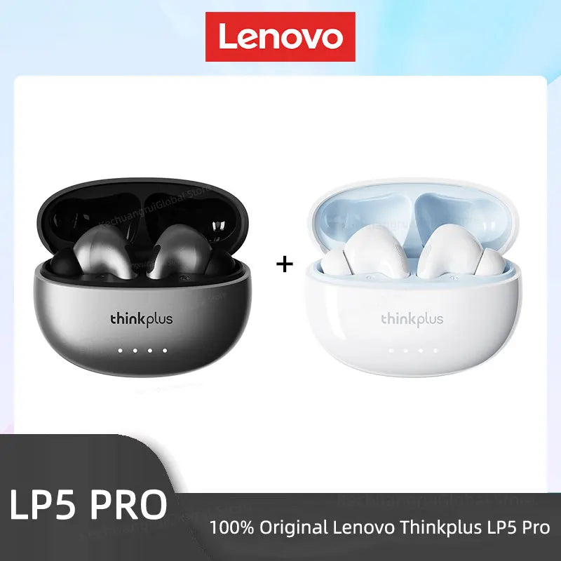 Lenovo-Auriculares inalámbricos LP5 PRO, Bluetooth 5.4, TWS, sonido HiFi, auriculares para juegos, cascos deportivos LP5Pro, batería de larga duración con micrófono 2025