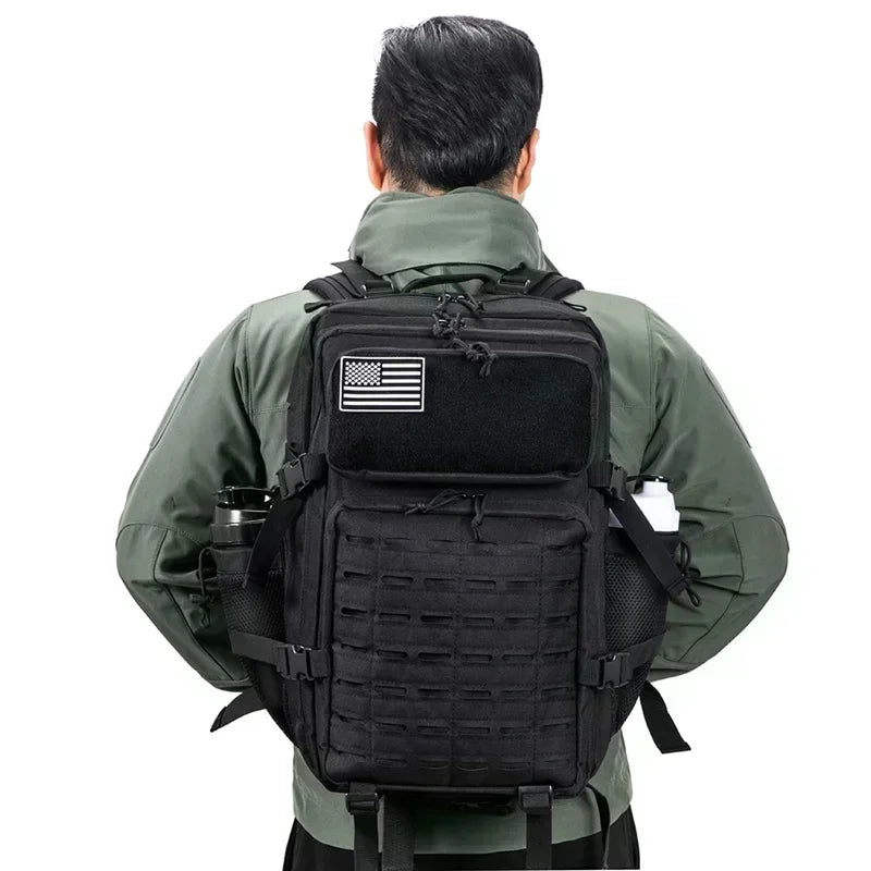 Sac à Dos Tactique Plein Air 25L/45L Homme Femme — Randonnée École Porte-Bouteille
