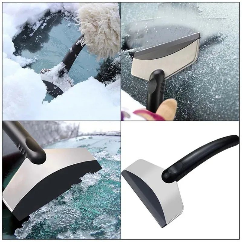 2Pcs Multifunction Car Snow Shovel, Winter Windshield De-icing Ice Scraper, Glass Snow Removal Tools, Auto Accessories
