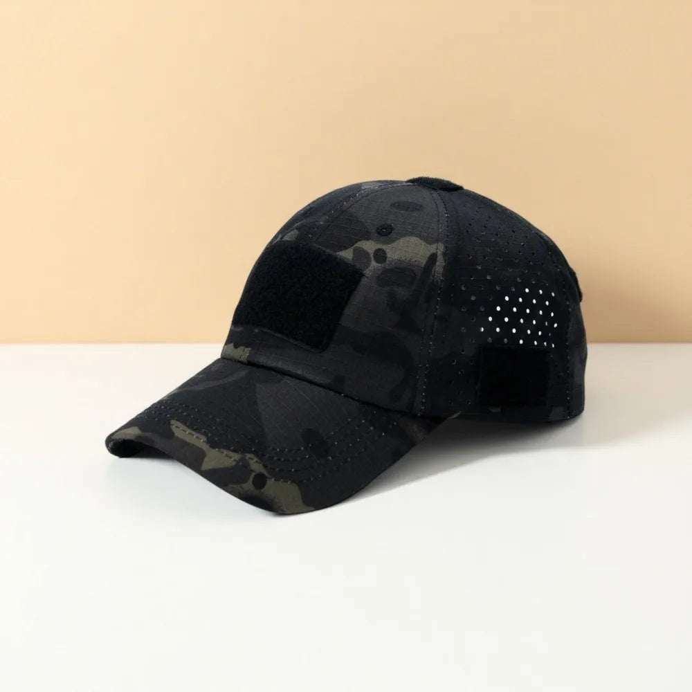 Casquette de baseball camouflage respirante, chapeau de protection solaire pour sports de plein air, chasse, randonnée, camping, pêche