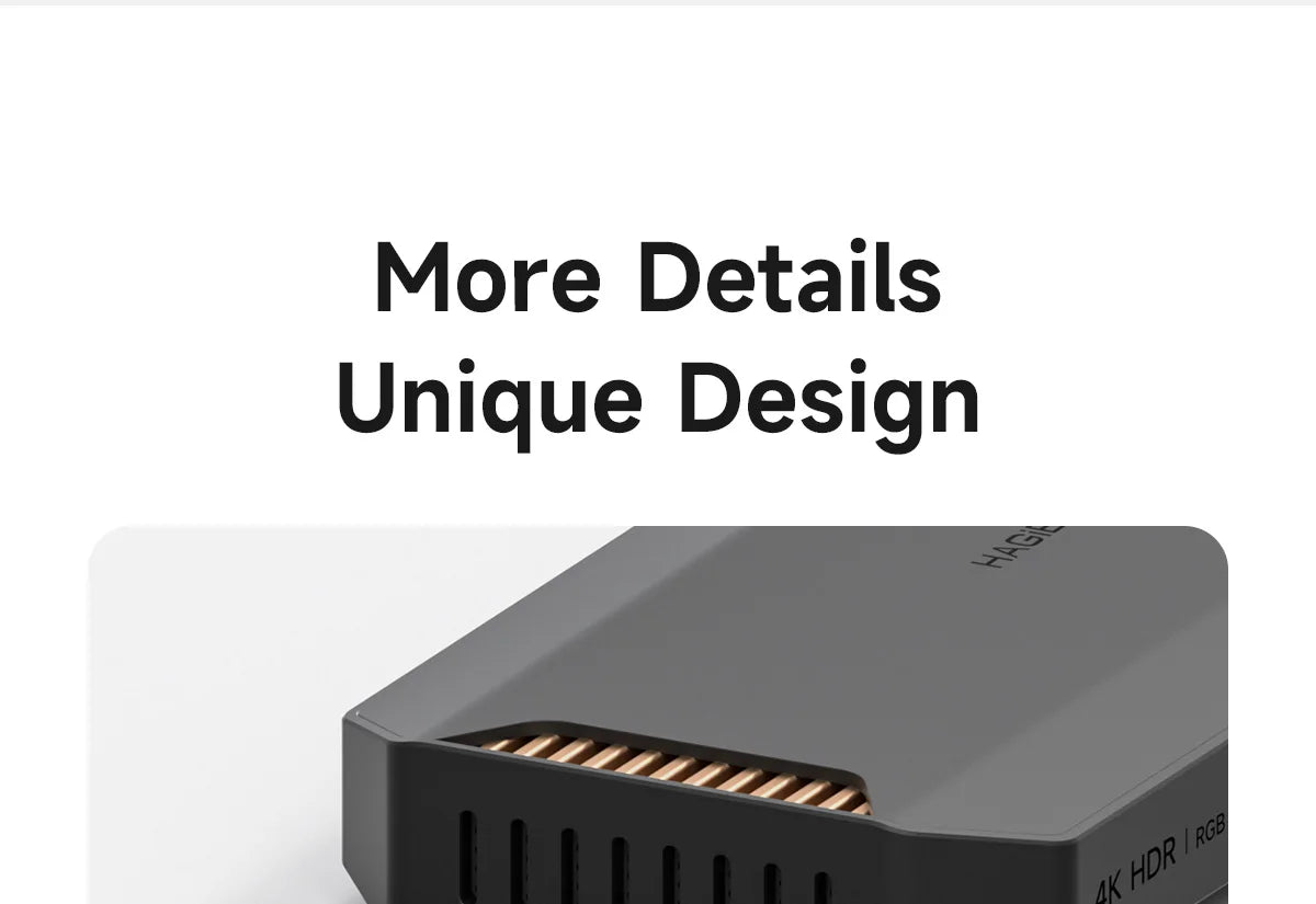 Carte de capture vidéo 4K Hagibis pour le streaming et le gaming, prise en charge VRR RGB HDR, transmission directe pour Switch2 Xbox PS5/4, diffusion en direct de la caméra
