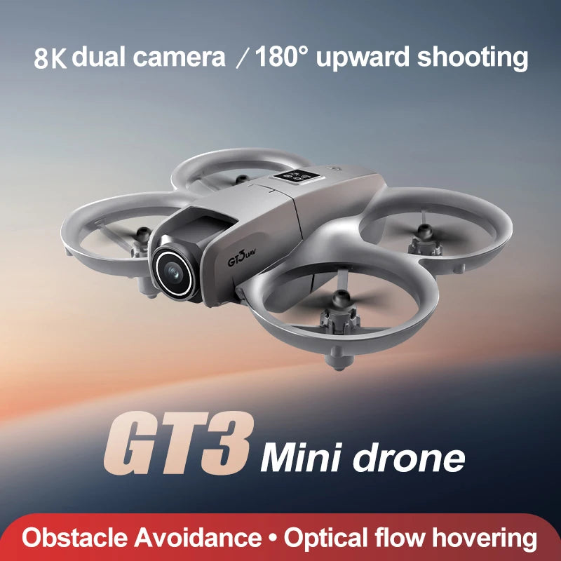 Drone 8K HD — grand écran, flux optique, moteur brushless, évitement intelligent d'obstacles, UAV