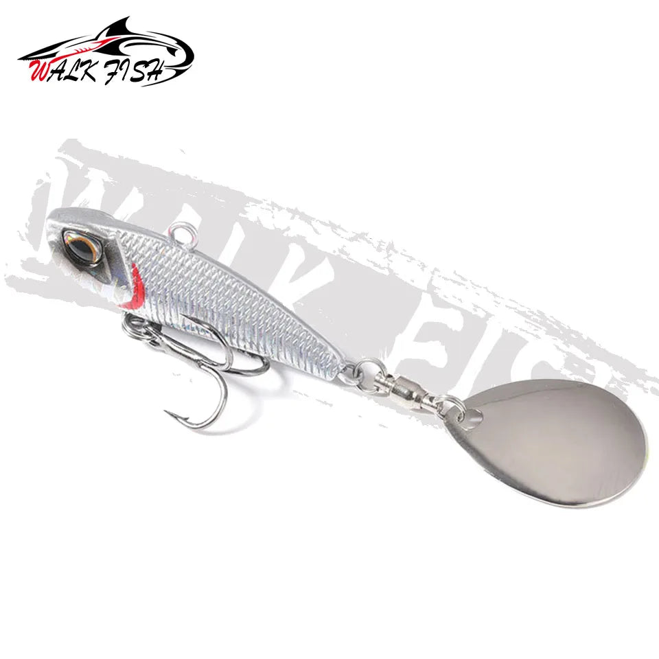WALK FISH 7g 11g 15g 21g Spinner appât métal VIB leurre de pêche queue rotative Vibration paillettes japon Wobbler pêche à la traîne appât Pesca