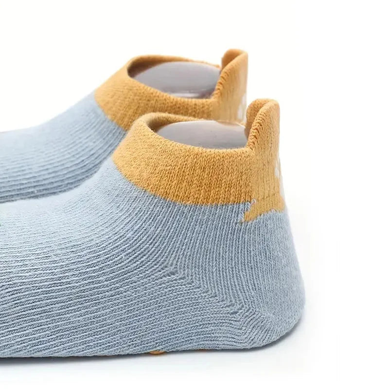 6 paires de chaussettes en coton pour enfants, motif Animal de dessin animé mignon, confortables, respirantes, antidérapantes, pour bébé