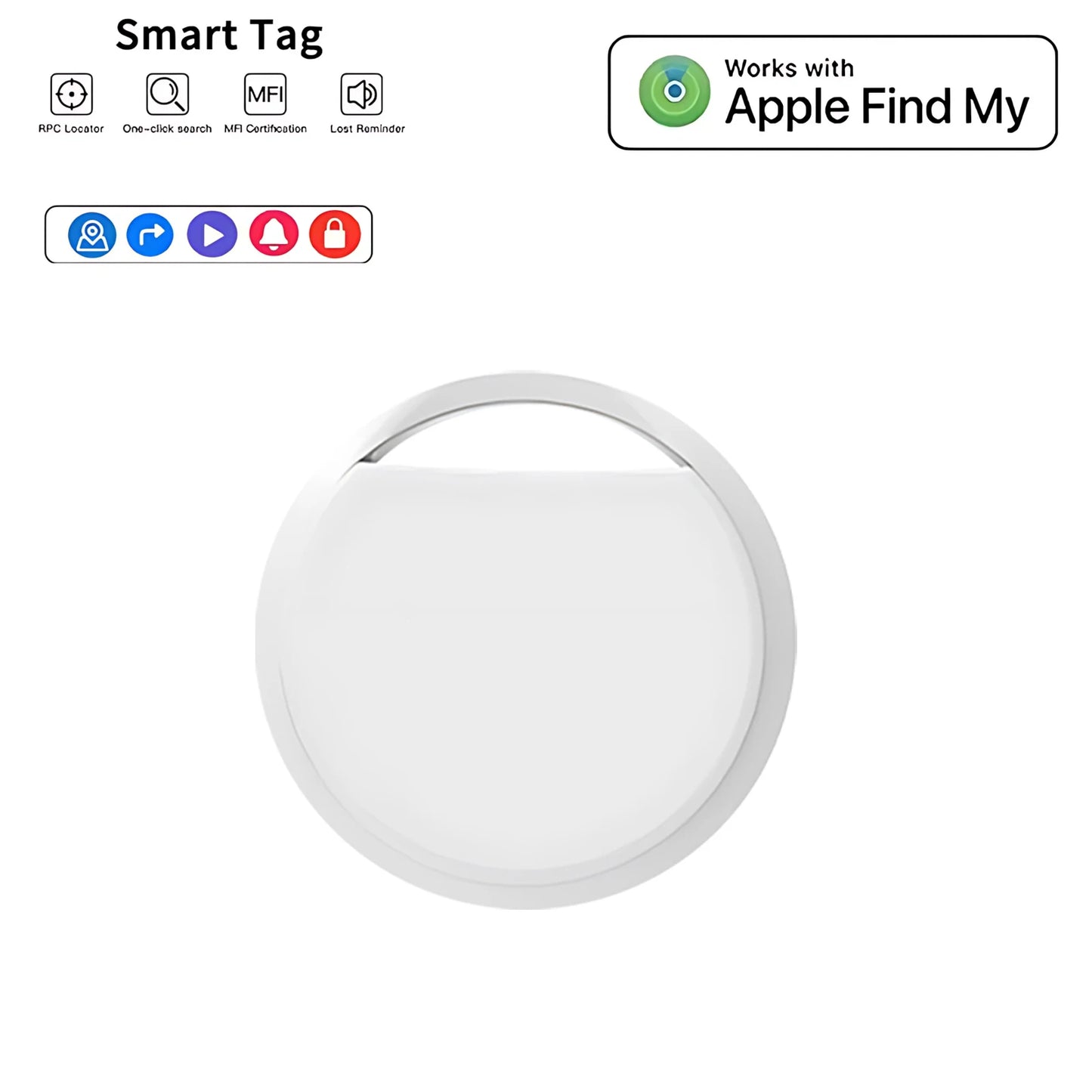 Mini traceur GPS intelligent Bluetooth — dispositif rappel anti-perte, localisateur, clé voiture, animaux, enfants