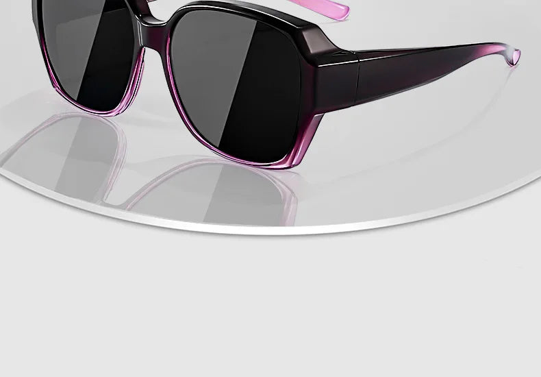 Lunettes de soleil polarisées rondes à la mode, couverture sur myopie, lunettes de Prescription portables pour hommes et femmes, Vintage, pour la pêche et la conduite