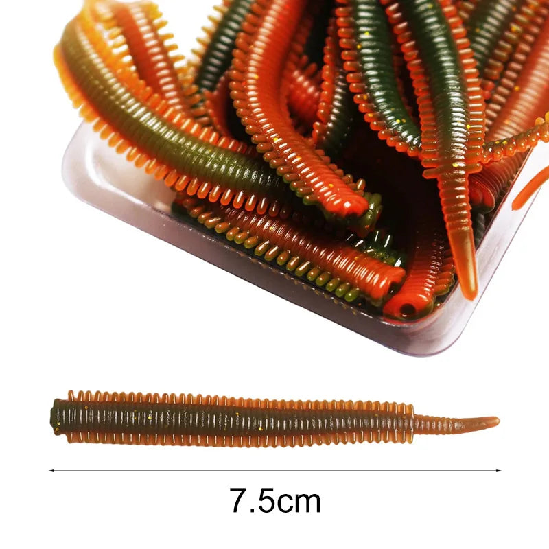 Ver de Sable TPE Pêche — Lot de 20 Pièces Appat Souple