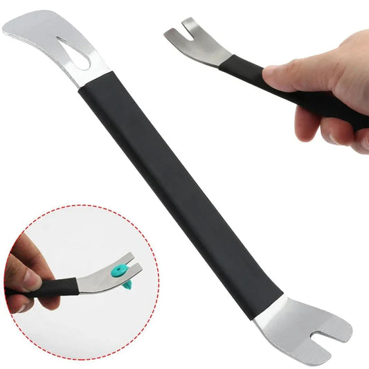 Outil d'installation de garniture de panneau de clip intérieur de voiture, outil de retrait, conversion de plaque de levier en acier inoxydable, nouveau