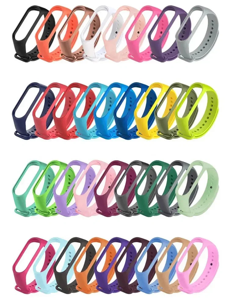 Watch Straps for Xiaomi Mi Band 7 6 5 4 3 Silicone Bracelet Wristbands MiBand 3/4 band5 band6 Smart Watch Accessories
