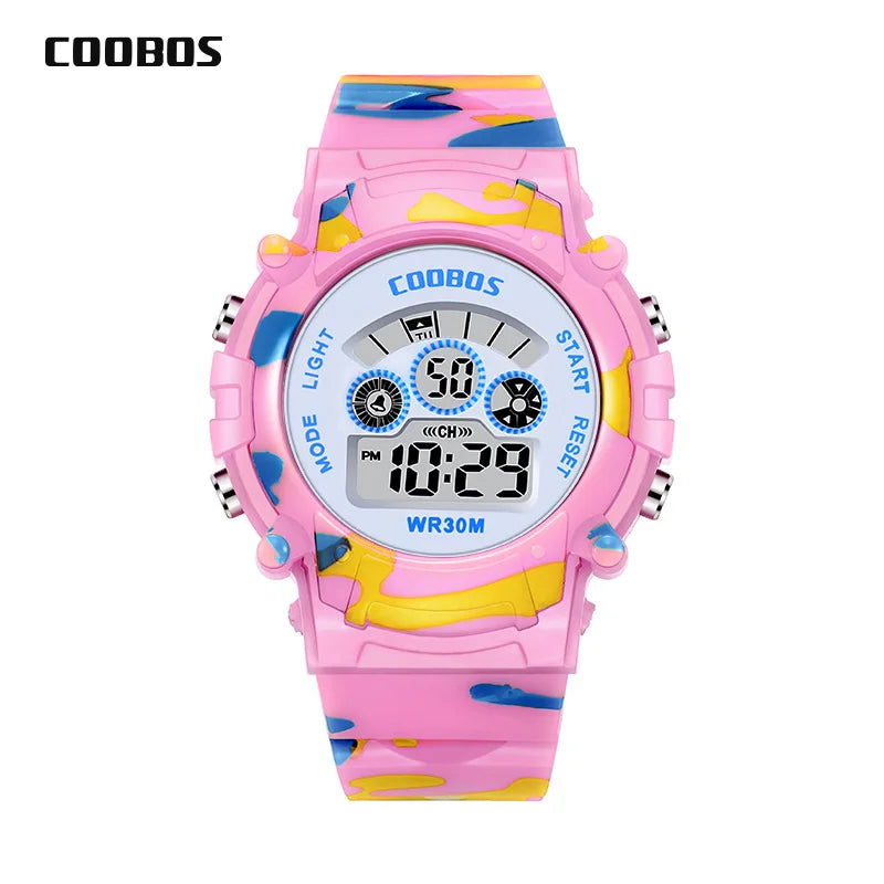 Kids Digital Watch Waterproof LED Luminous Watch for Children Sports Camouflage Watches for Boys Girls Student Clock montre enfant