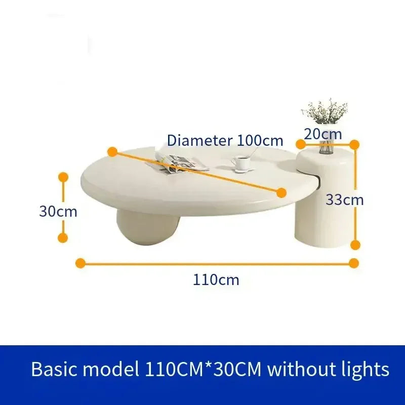 Lampe de table ronde simple nordique — design, tables basses, petit, blanc, mignon, meubles