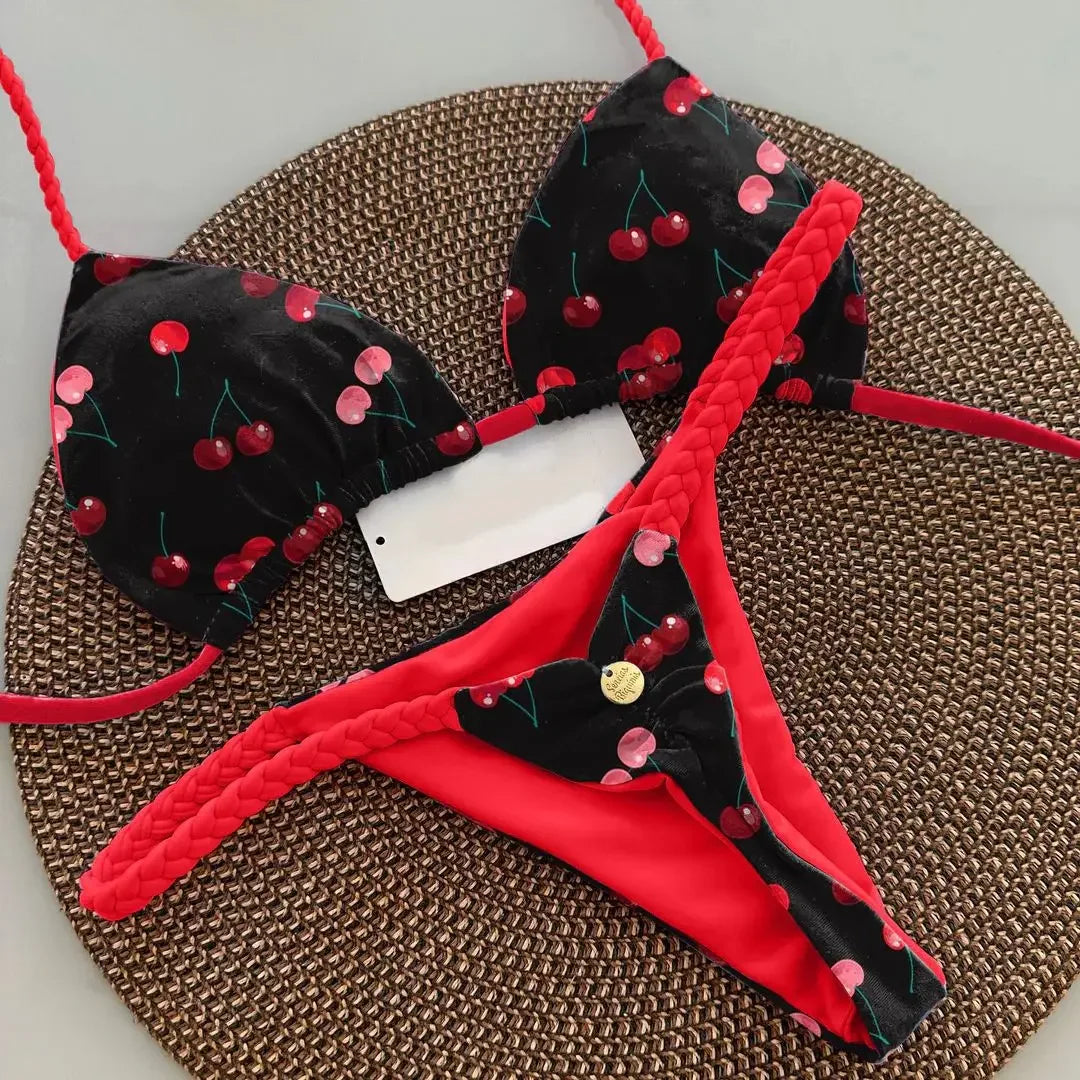 Nouveau Bikini femmes maillot de bain plage vacances maillots de bain imprimé léopard Sexy Bikini ensemble maillots de bain maillot de bain string maillot de bain Biquinis