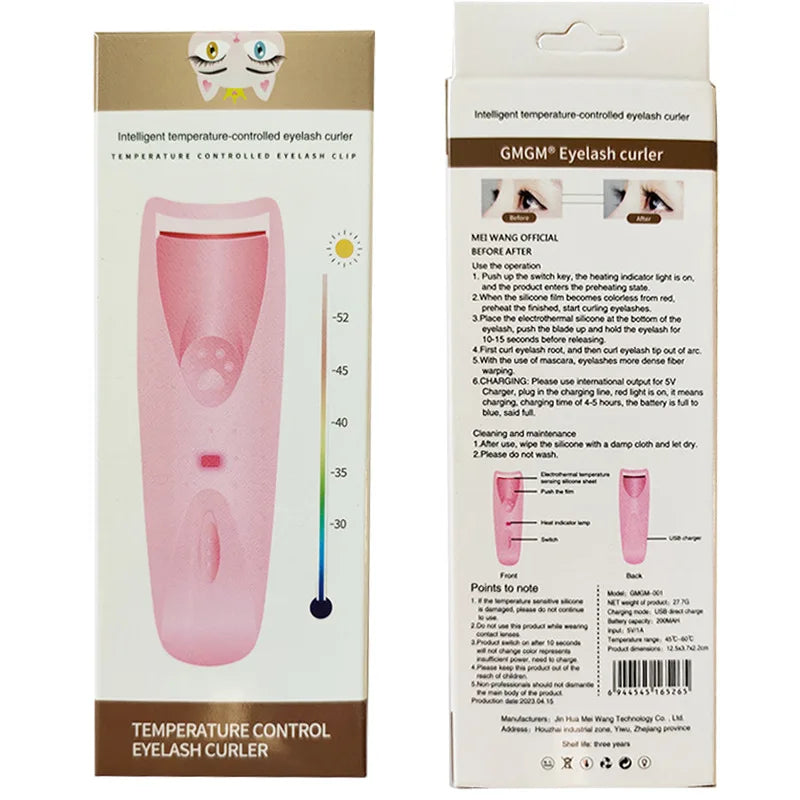 Electric Heated Eyelash Curler for Women, Long-Lasting Makeup, Perm, Clip, Automatic Tool, New Collection