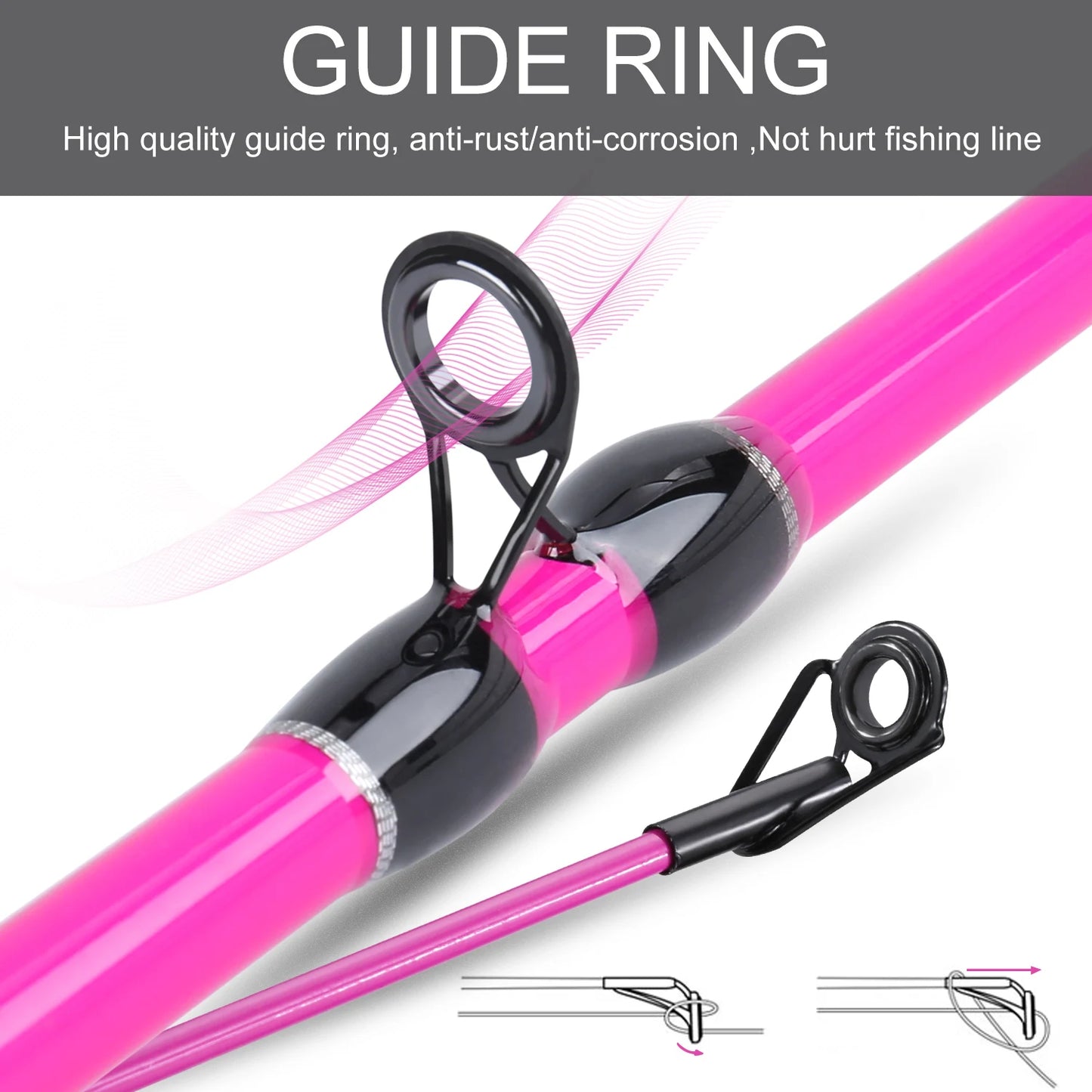 Sougayilang leurre pêche Combo 5 Sections 170CM canne à pêche en Fiber de carbone et 8 + 1BB Baitcasting moulinet voyage ensemble de pêche Pesca