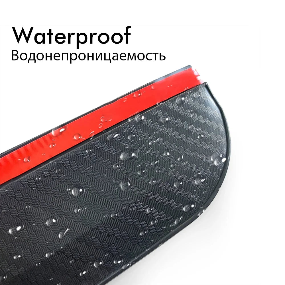 Pare-soleil en fibre de carbone pour rétroviseur de voiture, pare-soleil, protection, vision claire pour la pluie, accessoires de rétroviseur, 2 pièces