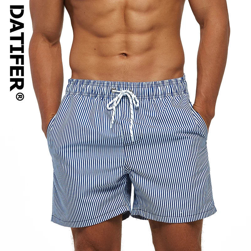 DATIFER été hommes plage impression Shorts maillots de surf Fitness entraînement troncs vêtements de sport pour hommes avec poches pantalons