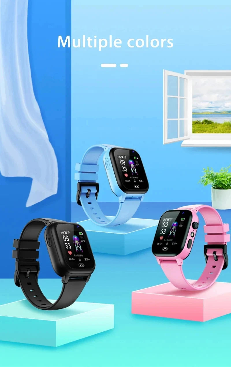 Montre connectée enfants 2026 — SOS, GPS, carte SIM, appel, caméra, étanche, cadeau
