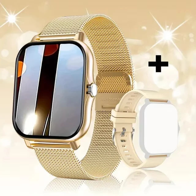 Montre Connectée 2025 Bluetooth — Oxygène Pression Artérielle Smartwatch Cadeau