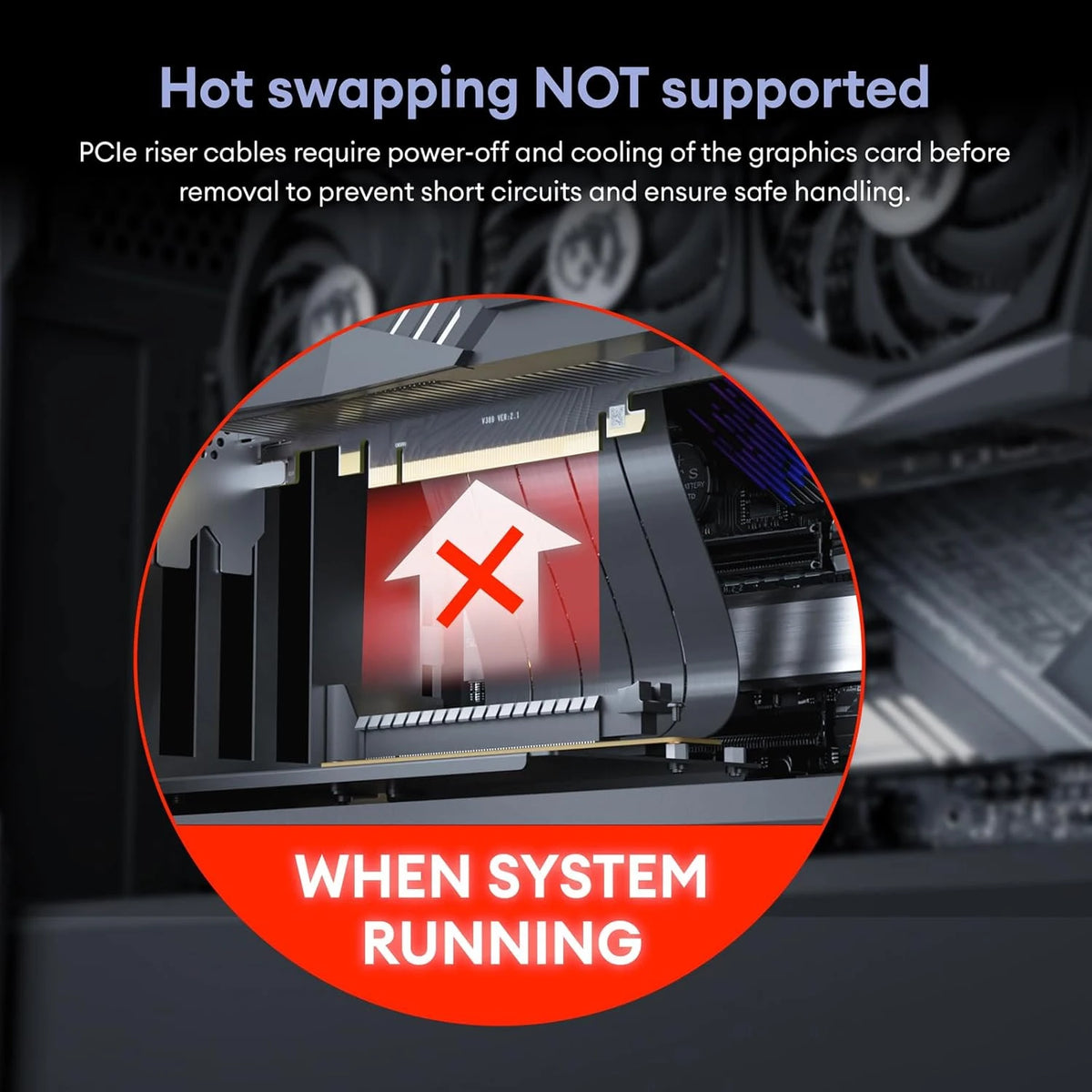 PCI Express 3.0/4.0x16 à x16 Gen 4 GPU Double carte graphique inverse câble d'extension carte Riser pour connecteur plaqué or ITX