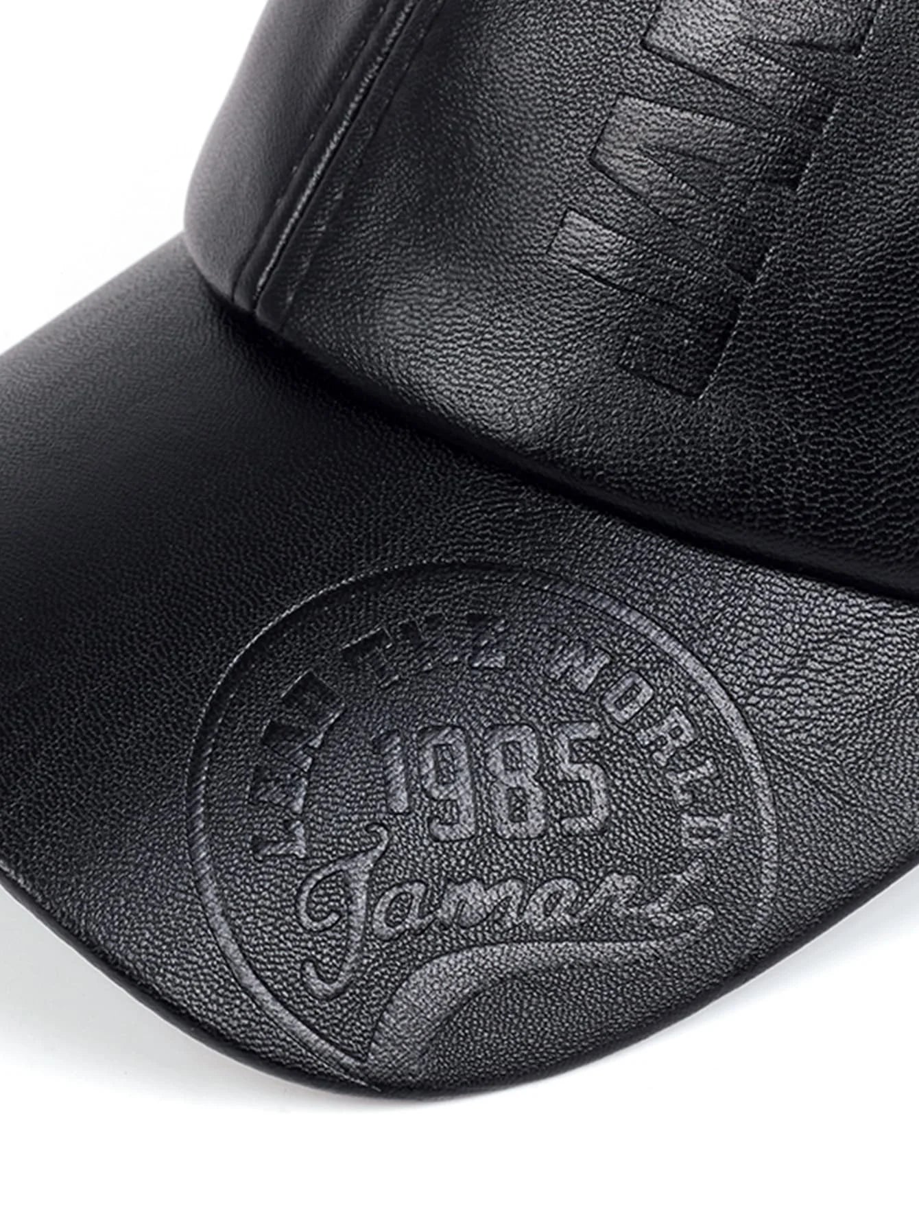 Gorra de béisbol ajustable de cuero PU para hombres, gorra de papá, sombreros parasol, gorras de camionero, sombreros cálidos de invierno, vintage, 6 A