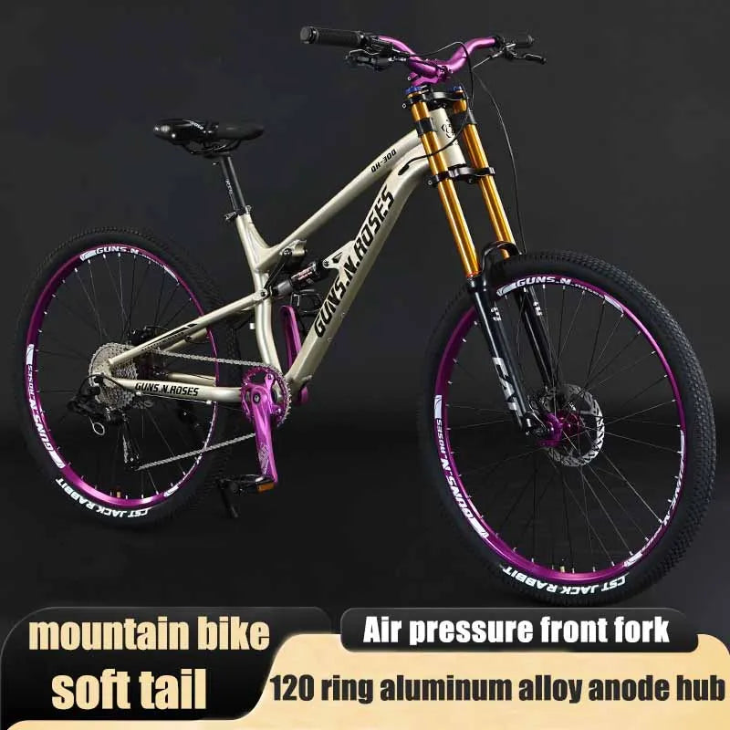 27.5-inch 10-speed Soft Tail Downhill Bicycle Shoulder Air Suspension Mountain Bike Oil Disc Brake Cross-Country Bicicleta