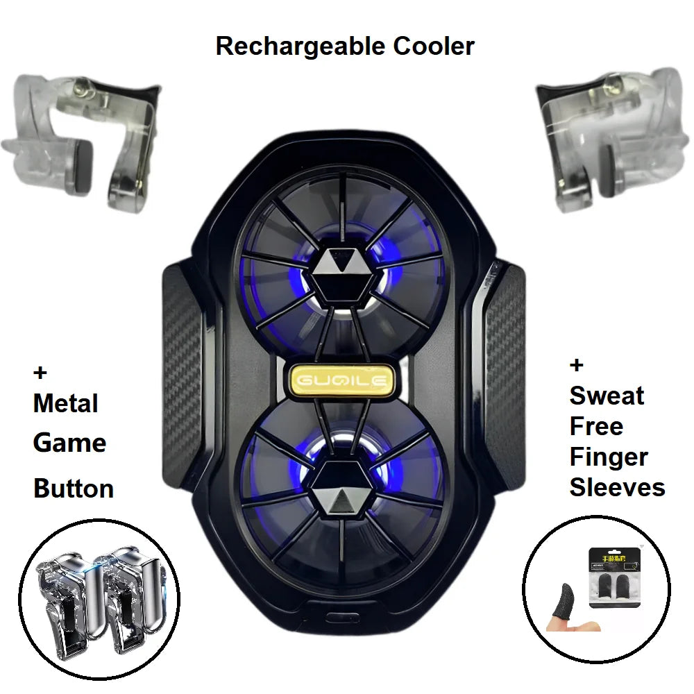 FS01 — Refroidisseur Téléphone Double Ventilateur Rechargeable Clip Gaming