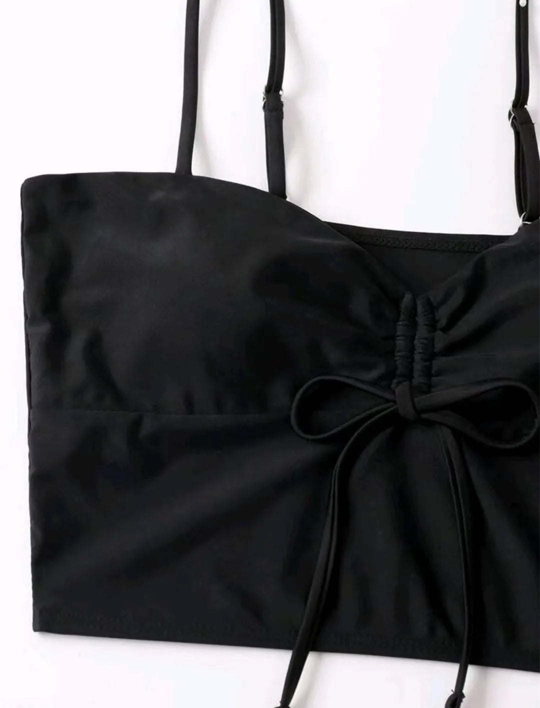 Maillots de bain femme 2026 : Bikinis short à cordon de serrage devant, taille haute, pour la natation et la plage