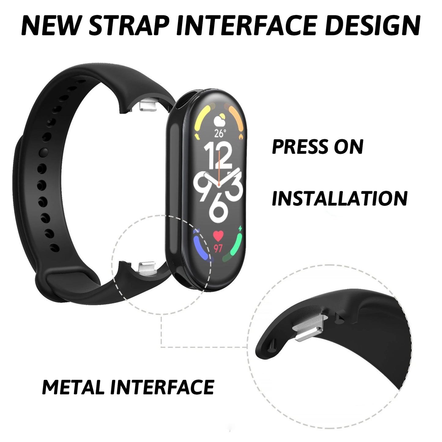 Silicone Strap for Xiaomi Mi Band 10 9 8 NFC Bracelet Sport Rubber Strap pulseira Correas Xiaomi smart band 10 9 8 accessories