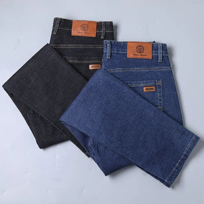Jean Classique Homme Salopette Denim — Doux Noir Taille 32-38