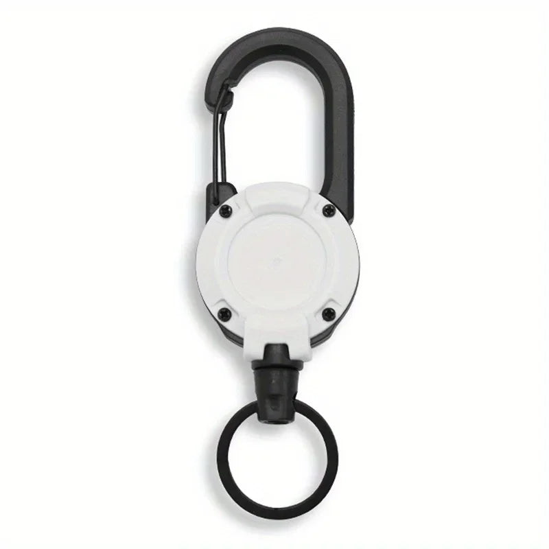 Llaveros retráctiles extensibles, carretes de insignia, clip resistente con mosquetón, para hombres, bolsas de exterior, 1/2/4 piezas