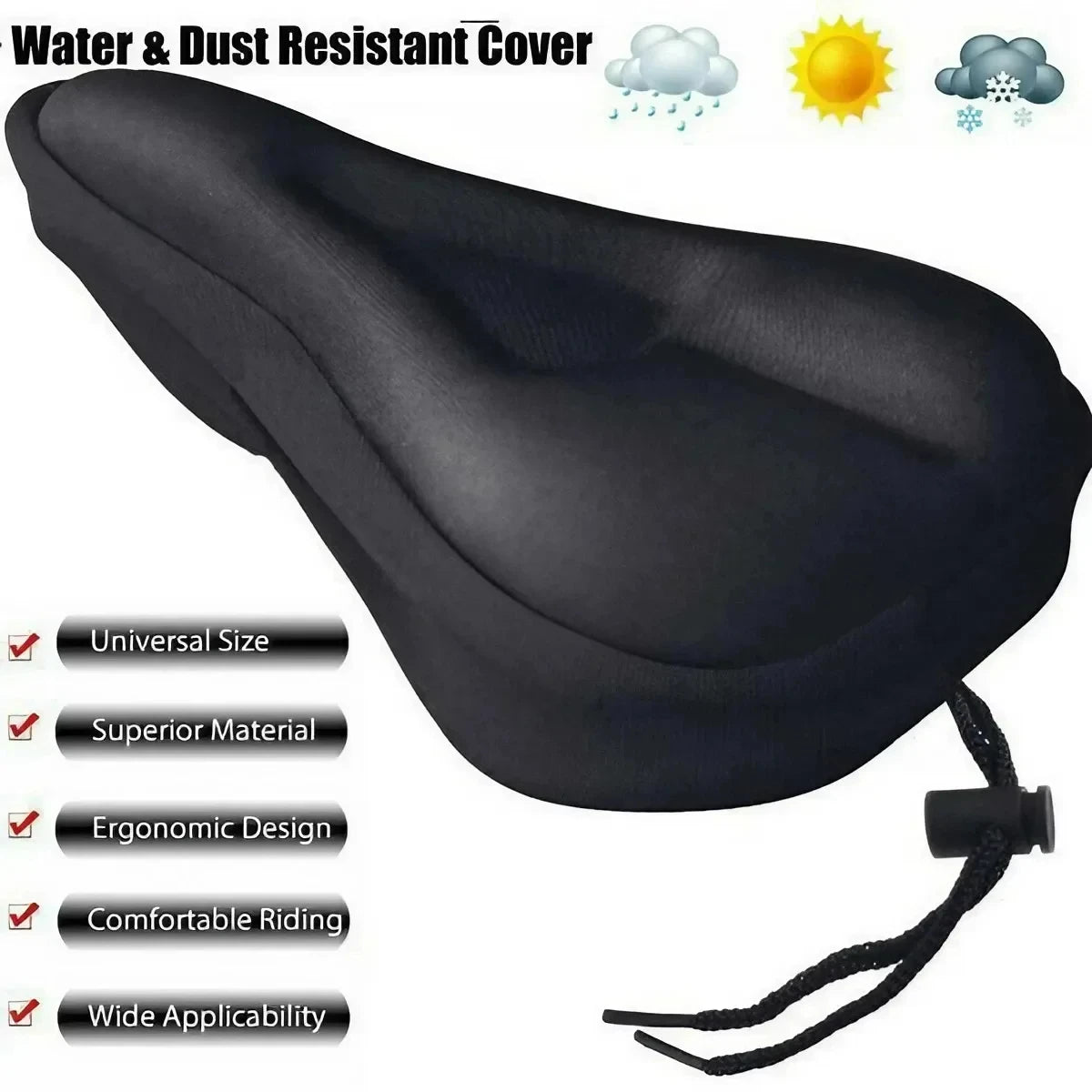Housse de Selle Vélo — Protection Confort Cyclisme Universel