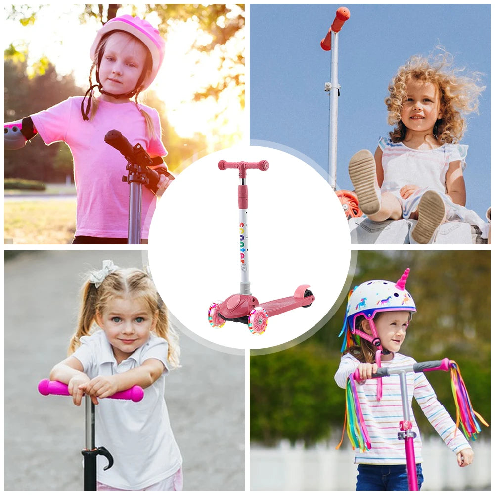 Push Scooter with Light-Up and Adjustable Wheels for Children Ages 3 to 10, Casual Accessory