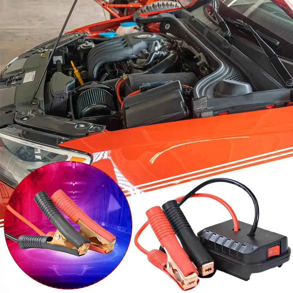 Convertisseur de batterie au lithium pour voiture — clip de chargeur, démarreur d'urgence, adaptateur de câble