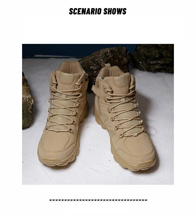 Tactiques améliorées bottes d'entraînement de Combat mâle en plein air Camping Anti-usure réponse rapide chaussures de randonnée pêche chasse baskets hommes