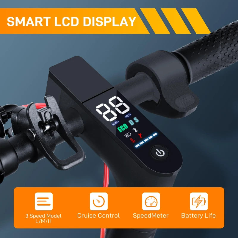 Foldable Electric Scooter | Disc Brakes, 350W Motor, 25 km/h Speed, 30 km Max Range, 36V 10.4Ah Battery, App Control, Solid Tires