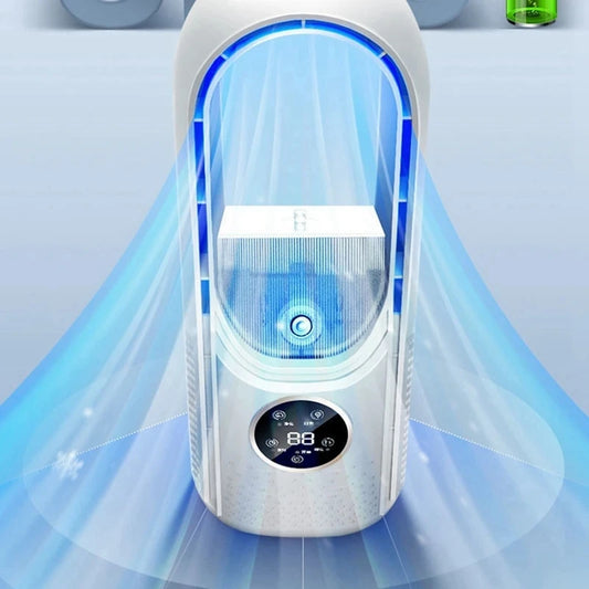 Enfriador de aire USB portátil sin aspas, ventilador eléctrico, 6 velocidades, temporizador silencioso, aire acondicionado, ventilador de enfriamiento, humidificador, ventilador acondicionador