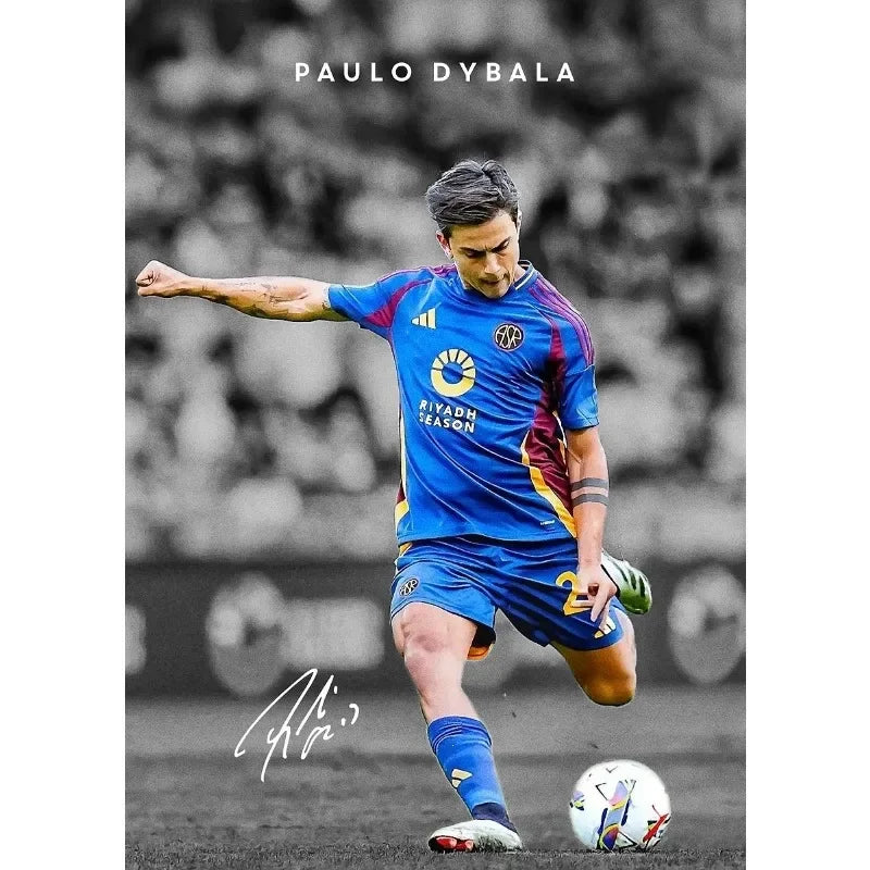 Affiche Toile Portrait Joueur de Football Style Moderne — Décoration Murale Salon