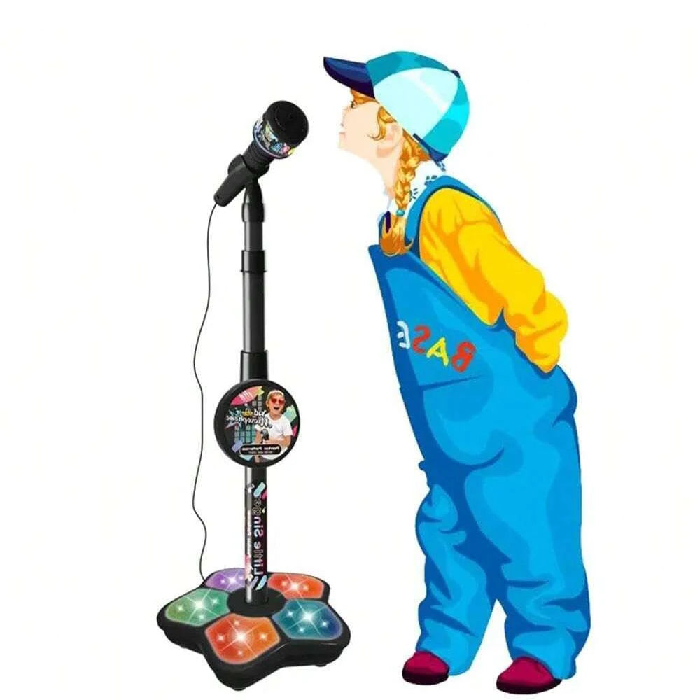Jouet de support de microphone pour enfants, électronique de karaoké portable pour enfants, support de microphone de karaoké de fête durable, machine de karaoké pour enfants